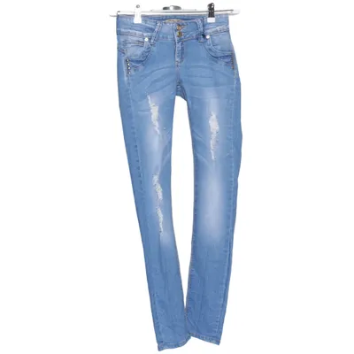 Spijkerbroek (Blauw) van Hello Miss Katoen, Elastaan, Polyester