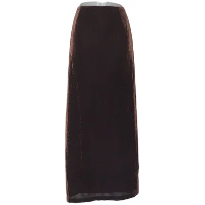 Maxi rok (Bruin) van Ted Nicol Polyamide, Polyester
