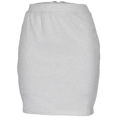 Kjol (Silverfärgad) från Linn Ahlborg x Rebecca Stella Elastan, Metallfiber, Polyamid, Polyester