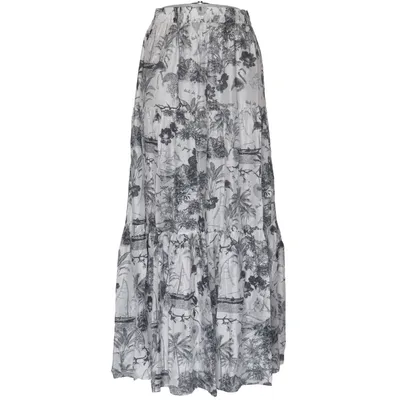 Jupe longue (Noir, Blanc) de Kaanda Beach Life Viscose