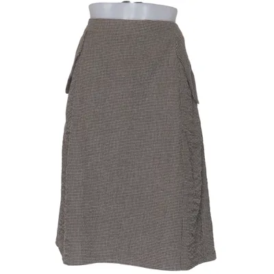 Skirt (Beige, Black) from Lilith Acrylic, Cotton, Linen, Polyester