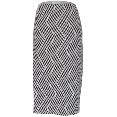 Kjol (Svart, Vit) från Lane Bryant Bomull, Elastan, Polyester