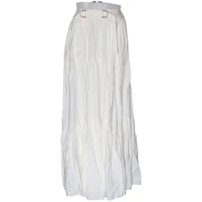 Maxi skirt (White) from Acler Linen, Viscose