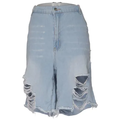 Short en jean (Bleu) de Shein Curve Coton, Modal, Polyester, Viscose