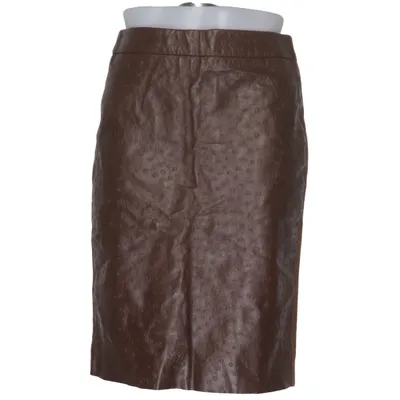 Leather skirt (Brown) from MaxMara Cotton, Cupro, Leather, Wool