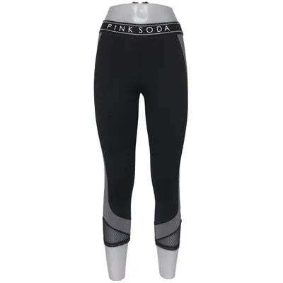 Collants de sport (Noir, Gris) de Pink Soda Sport Élasthane, Polyamide, Polyester