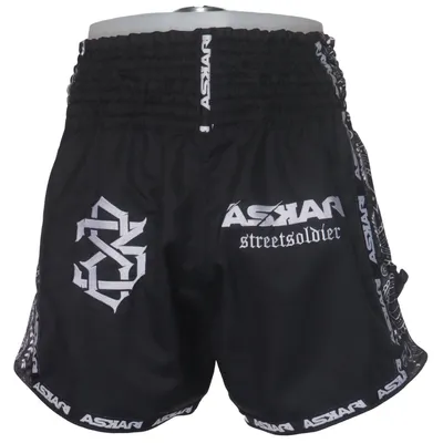 Kampsportsbyxor (Svart, Vit) från Askari Polyester