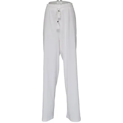 Palazzobyxor (Vit) från Fishbone Elastan, Polyester
