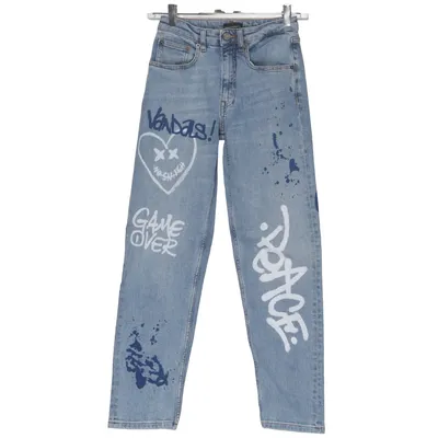 Jean (Bleu, Blanc) de Eleven Paris Coton, Élasthane