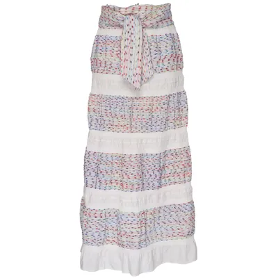 Maxi rok (Wit, Meerkleurig) van Zara Woman
