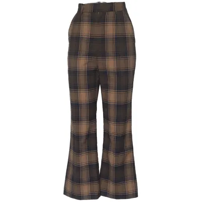 Byxor (Beige, Blå) från Moussy Elastan, Polyester, Viskos