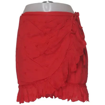 Wrap skirt (Red) from Urban Outfitters Cotton