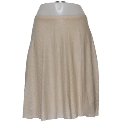 Skirt (Beige) from Zara Collection Metallic fiber, Polyamide, Polyester