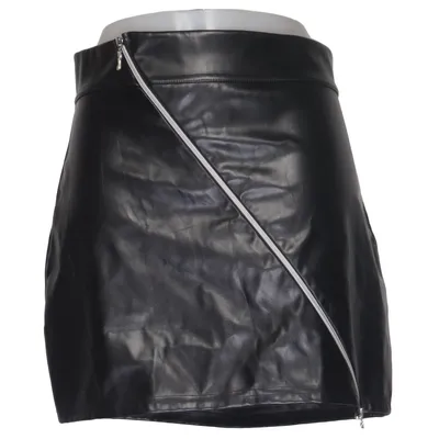 Laknederdel (Sort) fra Noir Elastan, Polyester