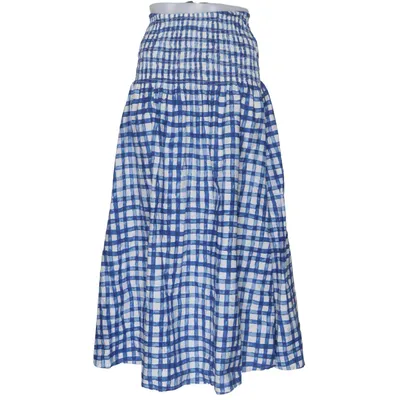 Rock (Blau, Weiß) von Gina Tricot Baumwolle