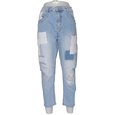 Jeans (Blue, White) from Sexy Woman Cotton, Elastane, Viscose