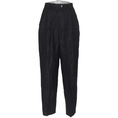 Pants (Black, White) from René Lezard Viscose, Wool