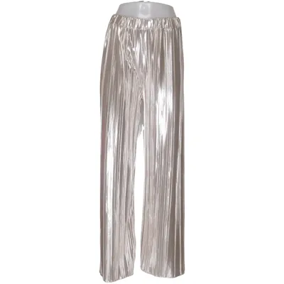 Palazzohose (Silber, Beige) von New Collection Italy Elasthan, Polyester