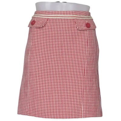 Skirt (Red, White) from Weekend MaxMara Cotton, Cupro