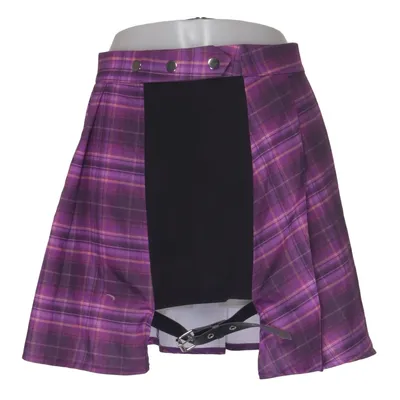 Nederdel (Lilla, Sort, Flerfarvet) fra Romwe Elastan, Polyester