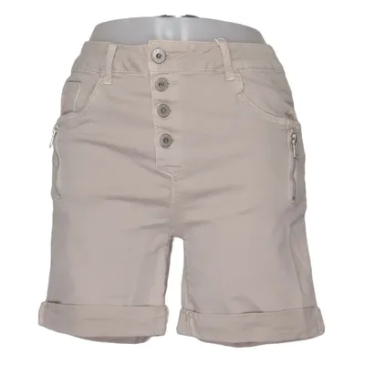 Korte broek (Beige) van Chica London Katoen, Elastaan