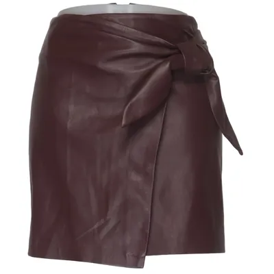 Wrap skirt (Brown) from Mango Polyester, Polyurethane