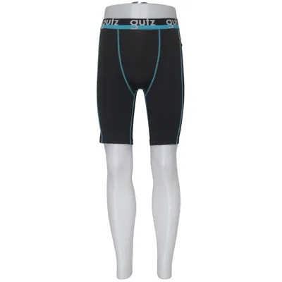 Short de compression (Bleu, Noir) de Gutz Élasthane, Polyester