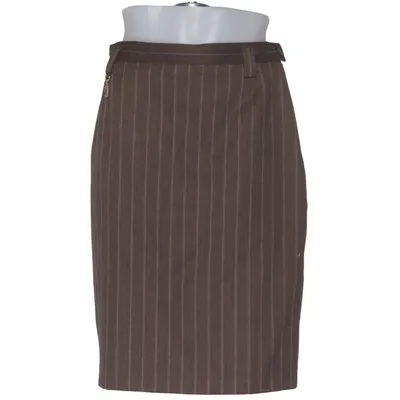 Jupe crayon (Marron) de Birgitta Acétate, Polyester, Laine