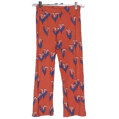 Palazzo broek (Oranje, Blauw, Wit) van Mini Rodini Elastaan, Lyocell