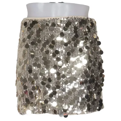 Skirt (Beige, Silver) from Cider Polyester