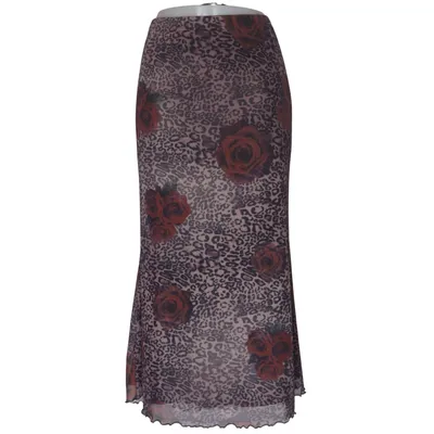 Maxi skirt (Brown, Red, Black) from Cider Elastane, Polyester