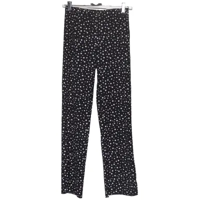 Pantalon patte d'éléphant (Noir, Blanc) de Destination Élasthane, Polyester