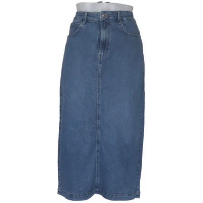 Jupe en jean (Wonder Midi Back Slit Skirt Pim) de ONLY Blue Denim Coton, Élasthane, Polyester