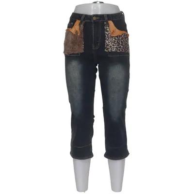 Driekwart broek (Blauw, Meerkleurig) van Romwe Katoen, Elastaan, Polyester
