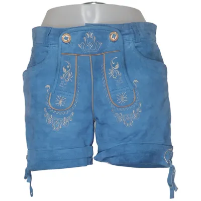 Short en cuir (Bleu) de Stockerpoint Cuir