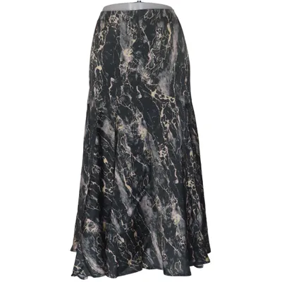Jupe longue (Noir, Multicolore) de Tone Barker Silk Élasthane, Soie