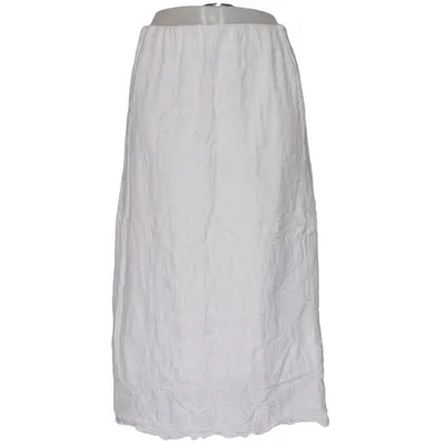Jupe longue (Blanc) de Mango Coton, Élasthane, Polyamide, Polyester