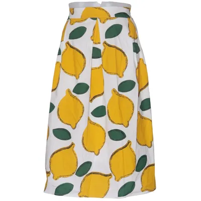 Rok (Wit, Geel, Groen) van Chicwish Polyester, Wol