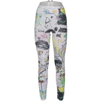 Leggings (Wit, Meerkleurig) van Lesara Elastaan, Polyester