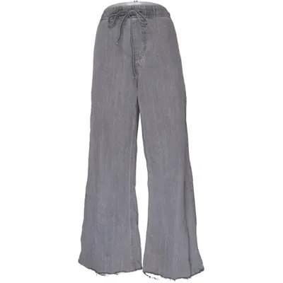 Pantalon patte d'éléphant (Gris) de KappAhl Coton, Lyocell, Modal