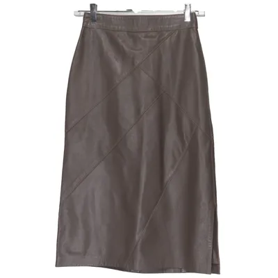 Leren rok (Beige) van Marcos Leer