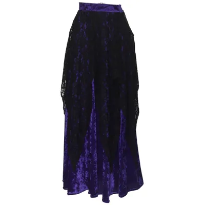 Skirt (Purple, Black) from Laughing Vampire Polyester