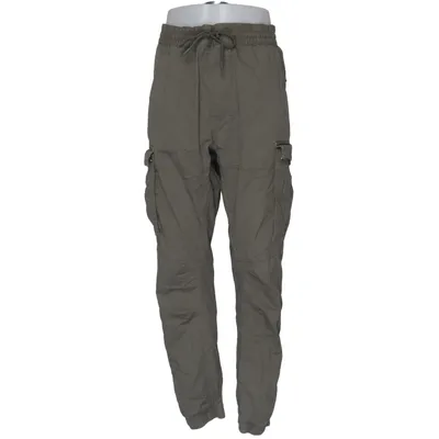 Cargo broek (Groen) van H&M Man Katoen, Elastaan