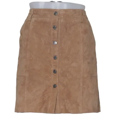 Läderkjol (Brun) från Selected Femme Skinn, Polyester