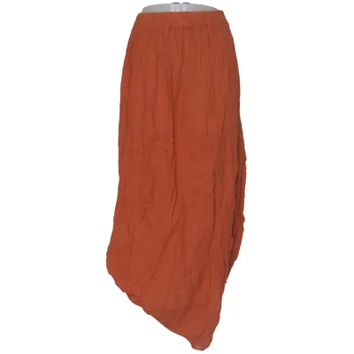 Jupe longue (Orange) de Hopsack Lin, Polyamide