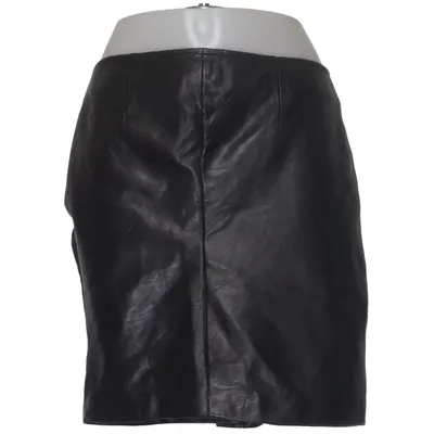Lædernederdel (Sort) fra Style & Co Læder, Polyester