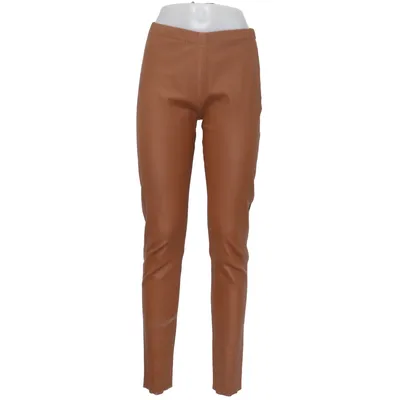 Leren broek (Bruin) van Not Shy Katoen, Elastaan, Leer