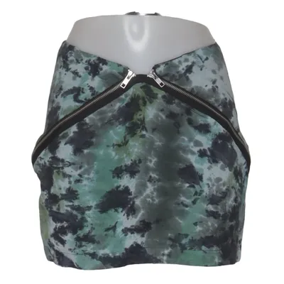 Rok (Groen, Zwart, Meerkleurig) van Rika Katoen, Zijde, Viscose