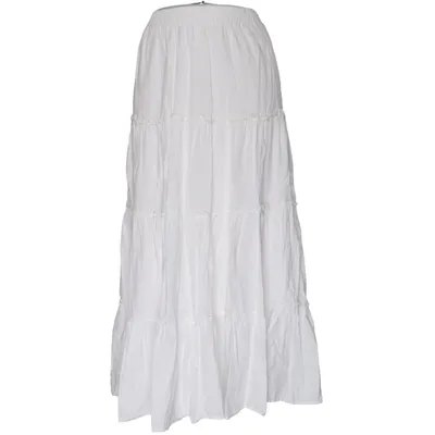 Maxi rok (Wit) van Venderby's Katoen, Viscose