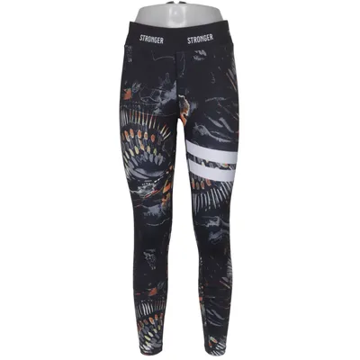 Træningsleggings (Sort, Flerfarvet) fra Stronger Elastan, Polyester